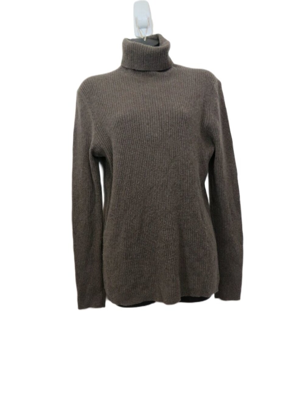 Theory size Small Cashmere Turtleneck Sweater Top Rib Knit Olive Green